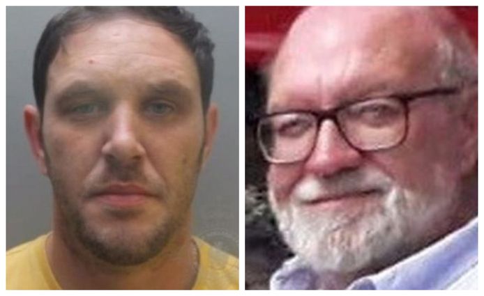 De schuldig bevonden Terrence 'Terry' Whall (39) blijft ontkennen. Foto rechts: slachtoffer Gerald Corrigan (74)