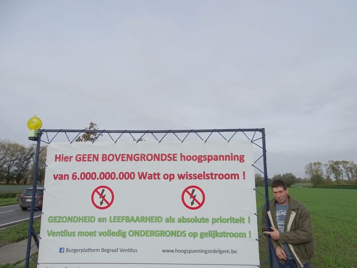 Lichterveldenaar Francky Snaet is al van meet af een van de felste tegenstanders van de Ventilus-hoogspanninglijn.