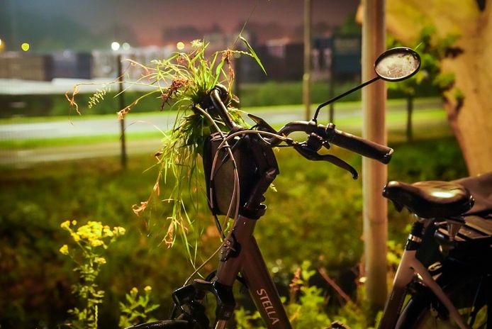 Man belandt met fiets in het kanaal in Eindhoven.