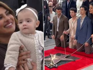 KIJK. Nick Jonas en Priyanka Chopra tonen dochtertje tijdens ceremonie op Hollywood Walk of Fame