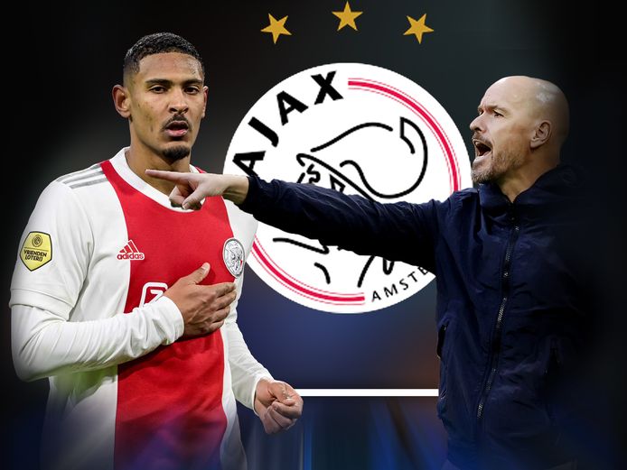 Sébastien Haller en Erik ten Hag.