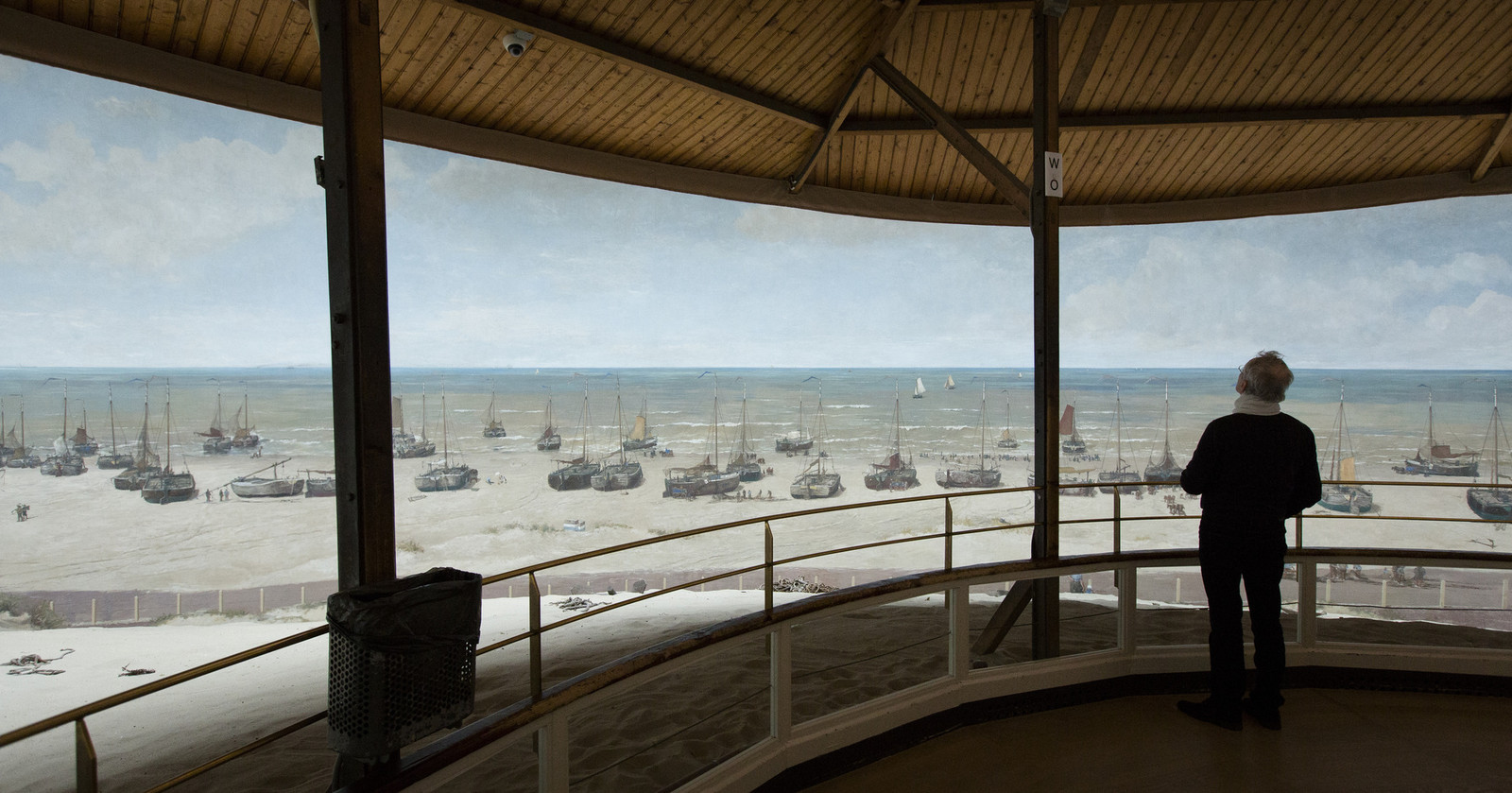 Het beroemde panorama van het strand van Scheveningen van Hendrik Willem Mesdag.