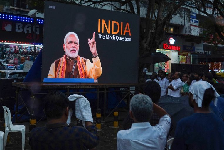 De BBC-documentaire is kritisch op de huidige premier Narendra Modi.  Beeld AFP