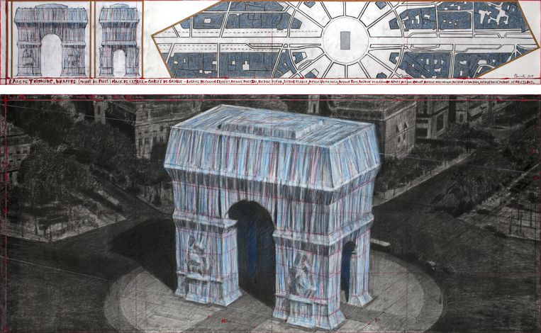 Christo and Jeanne Claude: Paris! Beeld André Grossmann © 2019 Christo