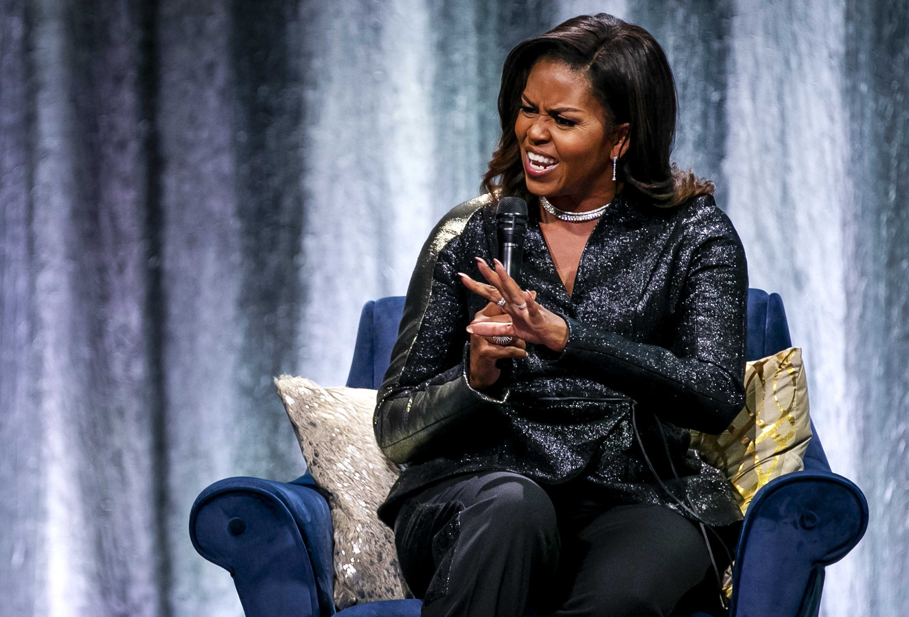 Michelle Obama windt Ziggo Dome om haar vinger | Foto | AD.nl
