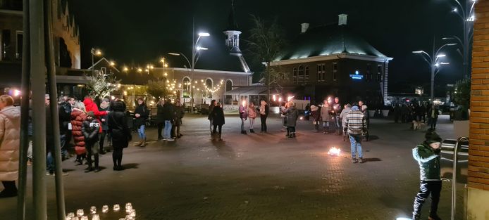 Coronaprotest in Denekamp.