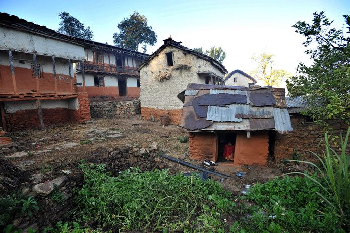 Een menstruatiehut in Nepal.