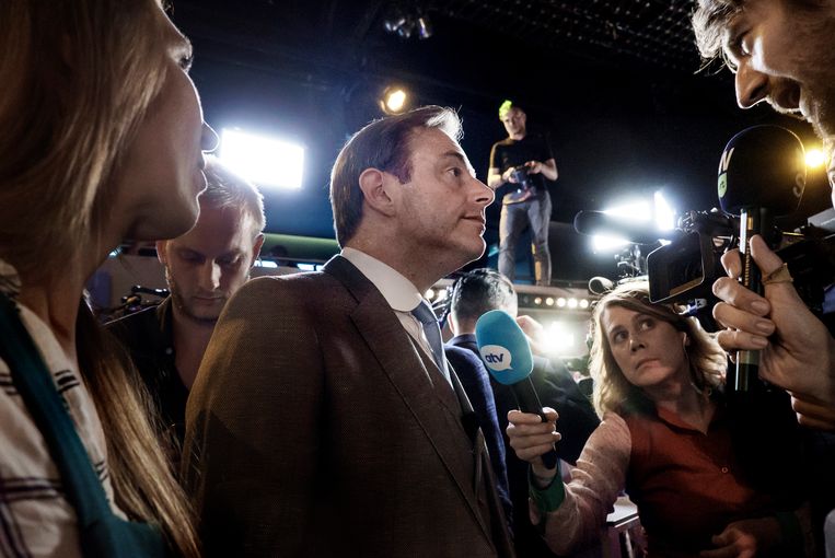 Bart De Wever op de verkiezingsavond. Beeld Eric de Mildt