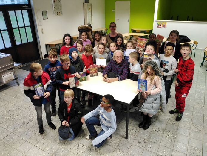 Jeugdauteur Marc De Bel bezocht school De Kleine Prins in Lede.