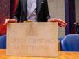 Hét koffertje met de rijksbegroting en Miljoenennota, vorig jaar in de Tweede Kamer.