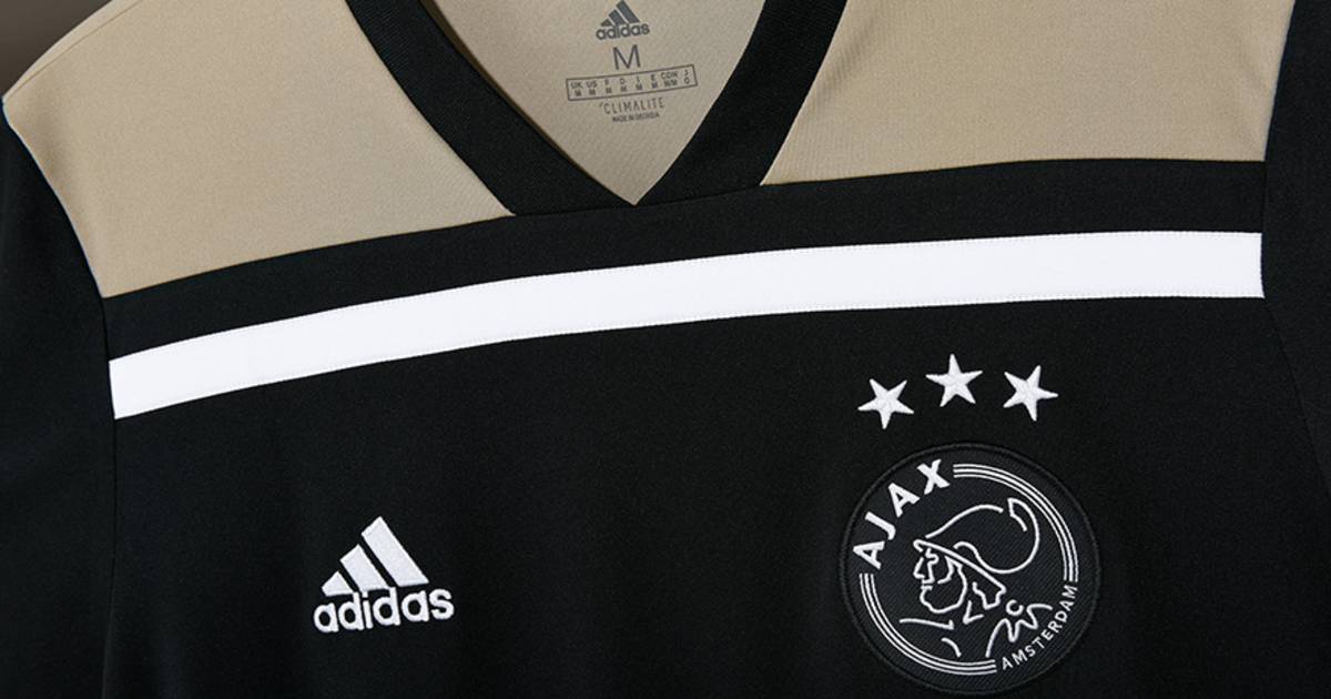 Ajax uitshirt zwart goud sale