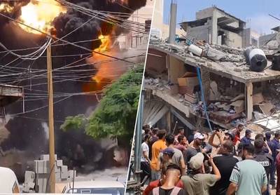 Cameraploeg filmt instortend gebouw na raketinslag in Gaza