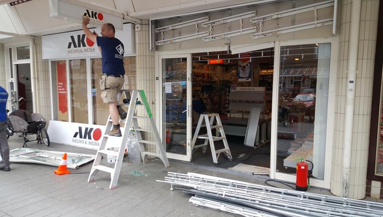 De winkel wordt inmiddels weer opgeknapt. Beeld -