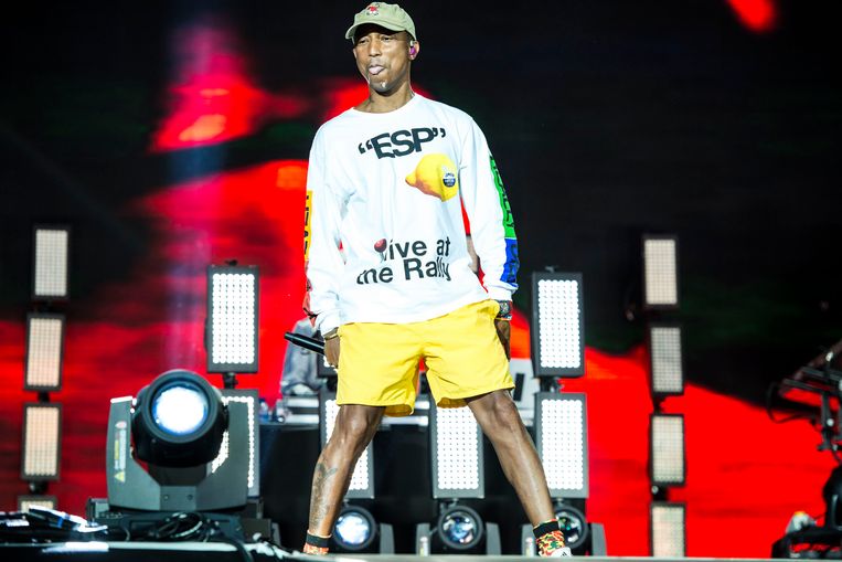 Pharrell Williams van N.E.R.D. op Pukkelpop. Beeld Koen Keppens
