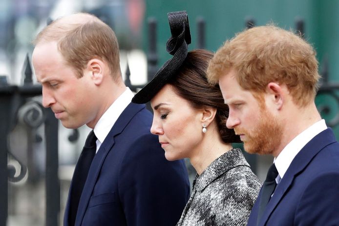 Le prince William, la princesse Kate et le prince Harry en 2017.