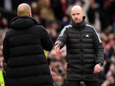 Pep Guardiola complimenteert Erik ten Hag: ‘United heeft voor vele jaren een uitzonderlijke manager’