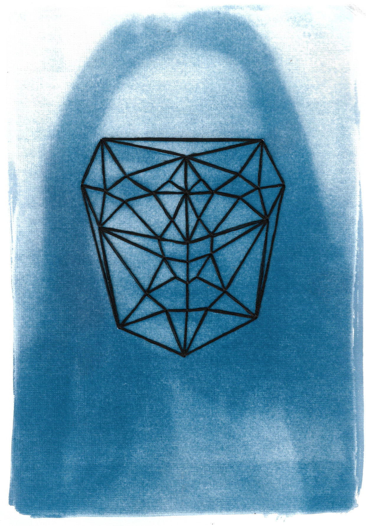 The work is a self-portrait by Connie Stewart 'influenced by developments in today's surveillance society'.  The Connie Stewart Statue