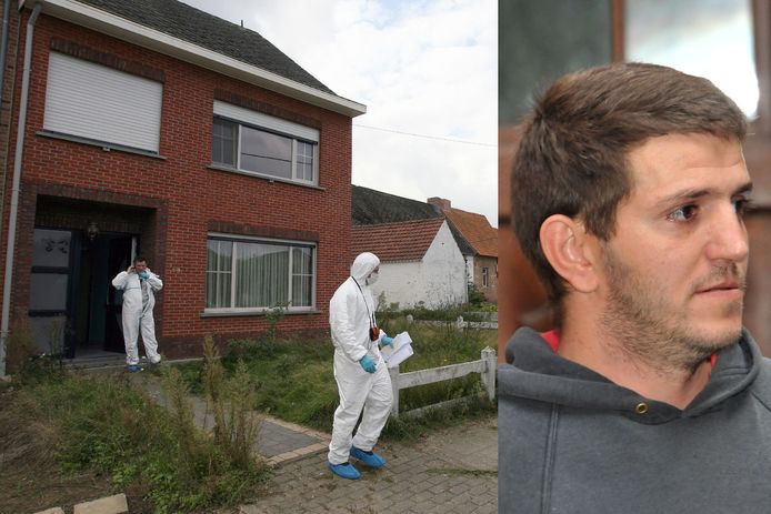 Kris Groffen (rechts) wurgde zijn vrouw in hun woning in de Langstraat in Herenthout.