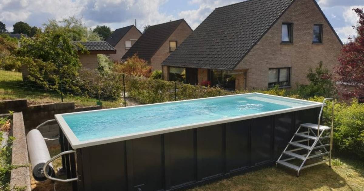 Zwemmen eigen tuin: container als kant-en-klaar alternatief voor ingebouwd zwembad | WOON. | hln.be