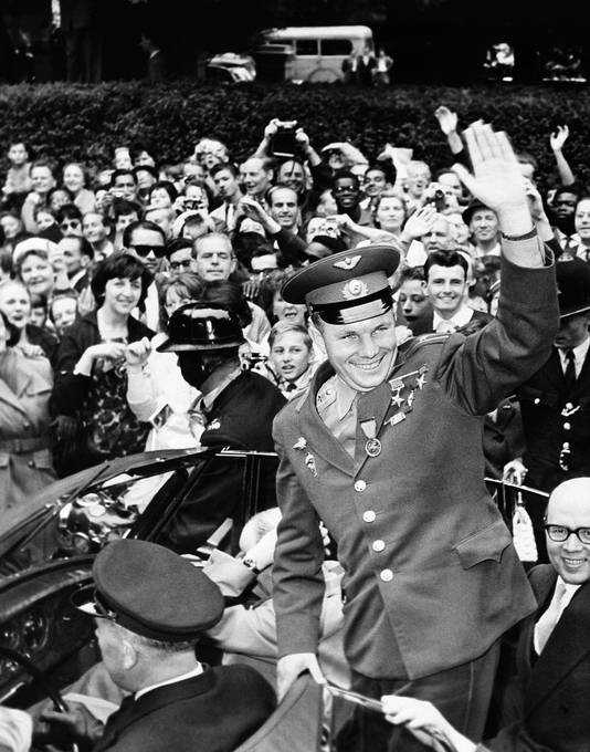 Yuri Gagarin in Londen in 1961