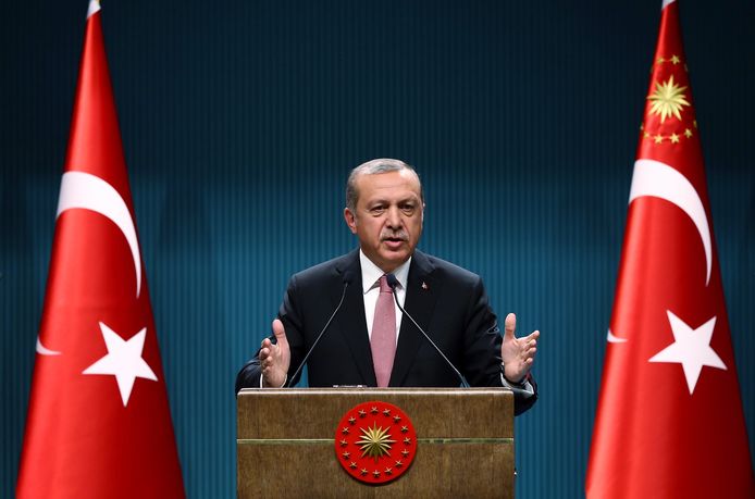 De Turkse president Recep Erdogan
