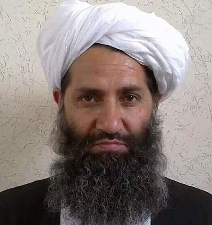 Haibatullah Akhundzada op een in 2016 door de Taliban vrijgegeven foto.