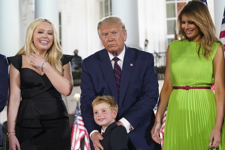 Tiffany Trump, Donald Trump en Melania Trump. Beeld EPA