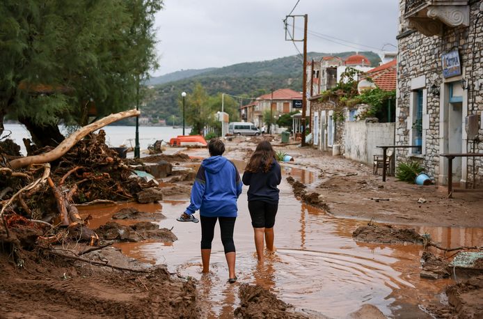 Overstromingen in Volos.