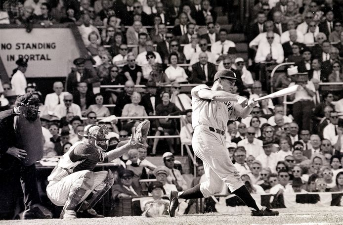 Roger Maris in gioco durante i Mondiali del 1961 contro i Cincinnati Reds.