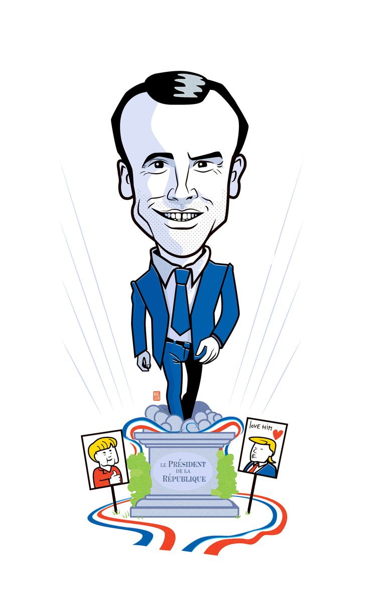 Emmanuel Macron is op 7 mei een jaar president van Frankrijk. Beeld Roel Venderbosch