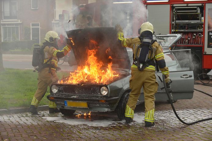 Autobrand in Breda.