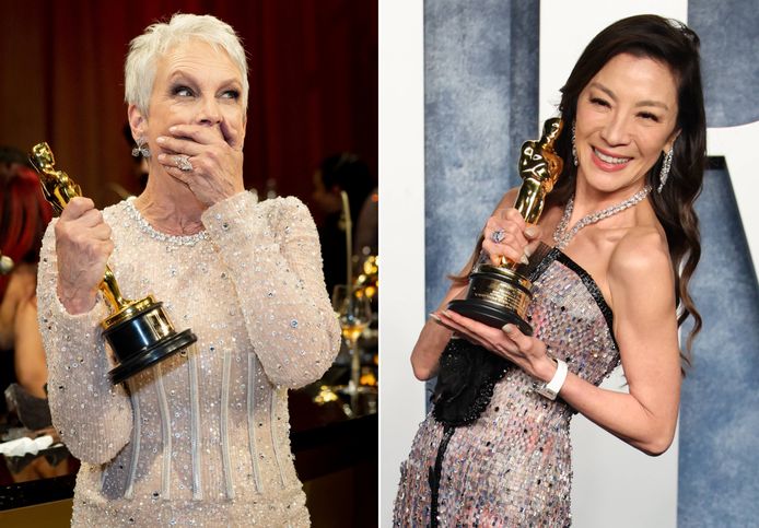 Links: Jamie-Lee Curtis en rechts: Michelle Yeoh.