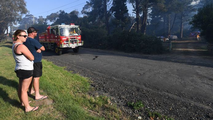 Gesmolten asfalt in Melbourne.