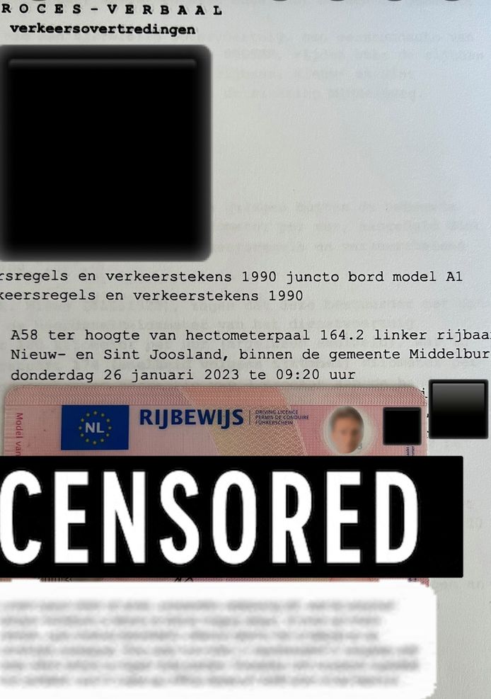 De bestuurder kon zijn rijbewijs inleveren.
