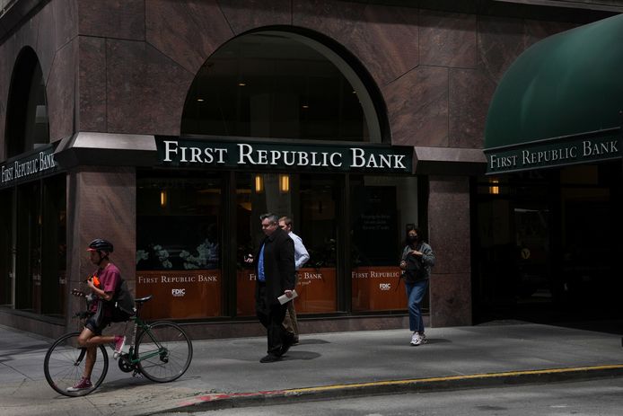 Een filiaal van First Republic Bank in San Francisco.