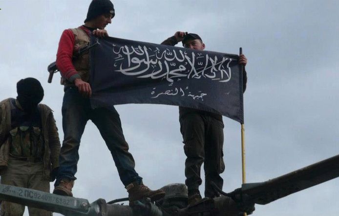 Strijders van Jabhat al-Nusra in Idlib, Syrië, in 2013.