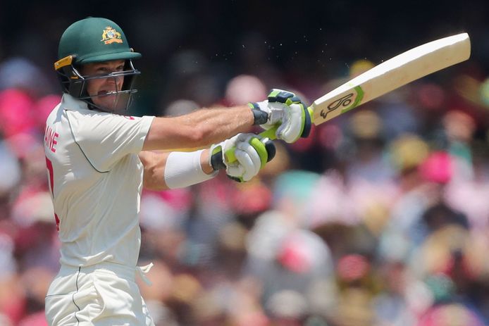 (FILES) In this file photo taken on January 4, 2020, Australia’s Tim Paine bats during the second day of the third cricket Test match between Australia and New Zealand at the Sydney Cricket Ground in Sydney. - Tim Paine announced his shock resignation as Australian Test cricket captain on November 19, 2021 over what he described as an inappropriate "private text exchange" with a then-colleague. (Photo by JEREMY NG / AFP) / -- IMAGE RESTRICTED TO EDITORIAL USE - STRICTLY NO COMMERCIAL USE --