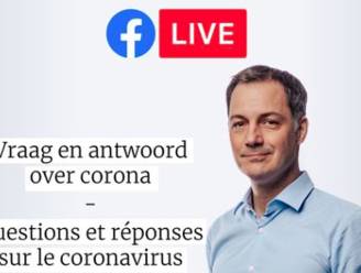 Premier De Croo geeft tijdens Facebook Live antwoorden op vragen over coronacrisis