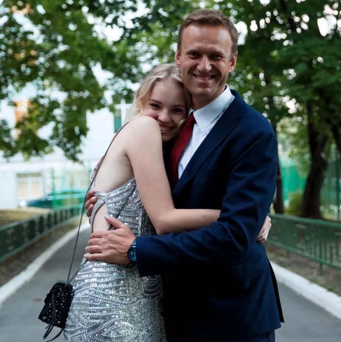 Dasha Navalnaya et son père Alexeï Navalny