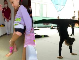 Sasha (6) verloor haar been door een Russische raketaanval, één jaar later staat ze opnieuw in de turnzaal: "Ik ga wedstrijden winnen voor Oekraïne"  