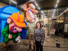 Carnavalsclubs Bosdûvelkes en Tuffelkeerlkes in De Lutte druk met bouw wagens in loods: ‘We zijn al in september begonnen’