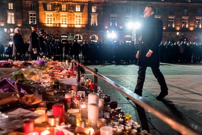 Eerder deze week bezocht Frans president Macron de kerstmarkt in Staatsburg om zijn medeleven aan de slachtoffers te betuigen.