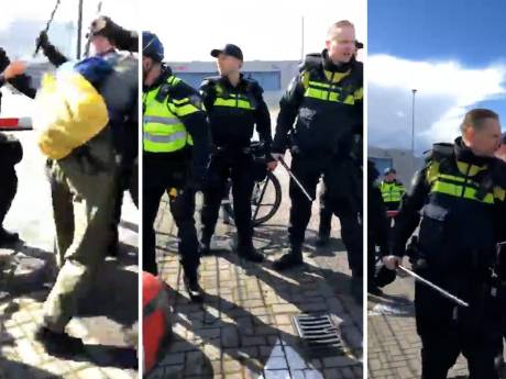 XR-demonstranten verbaasd over politiegeweld bij Eindhoven Airport: ‘Gebruik wapenstok ging te ver’