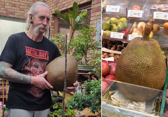 Reginald 'Jerry' Jooren met zijn jackfruit.