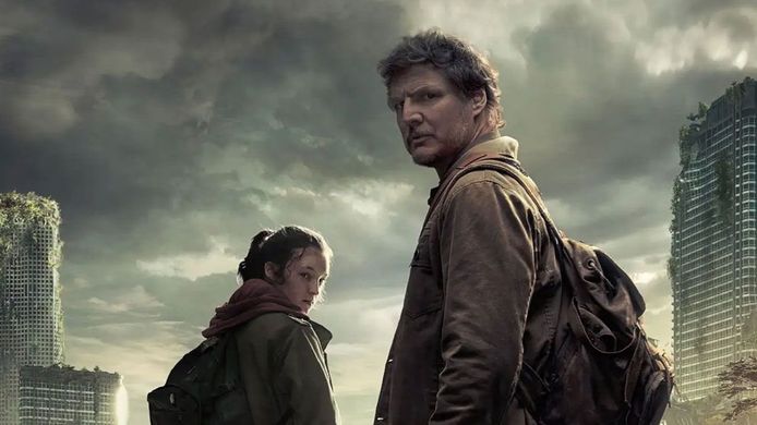 Bella Ramsey en Pedro Pascal in de HBO-serie The Last of Us.