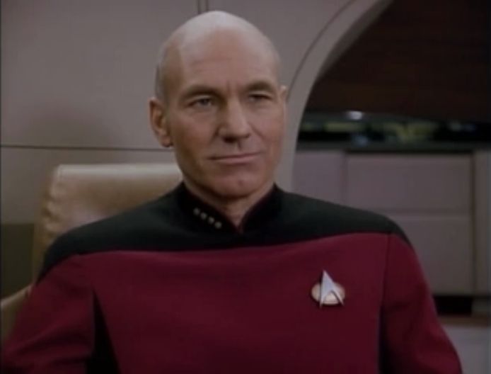 Patrick Stewart als kapitein Jean-Luc Picard in 'Star Trek'.