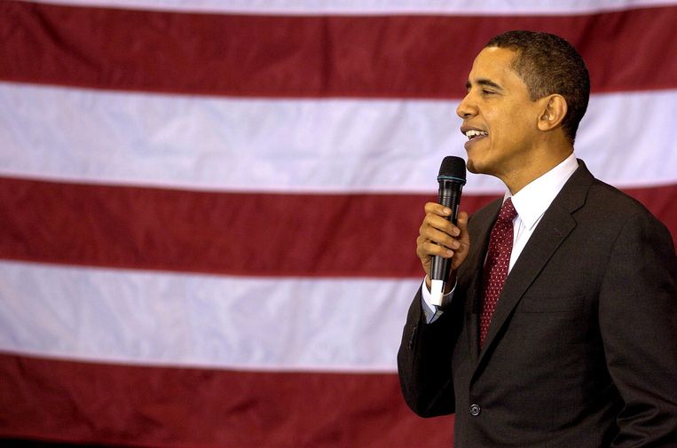 Obama steekt de grote FDR nu naar de kroon met een wervelwind aan nieuw, kostbaar beleid. Foto EPA Beeld 