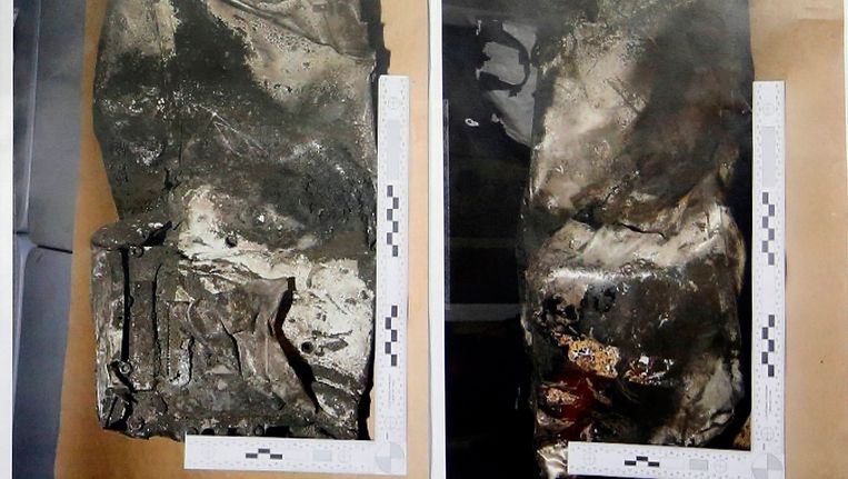 De beschadigde zwarte doos uit het Germanwings-toestel. Beeld reuters