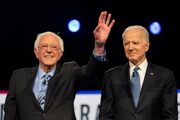 Bernie Sanders en Joe Biden.