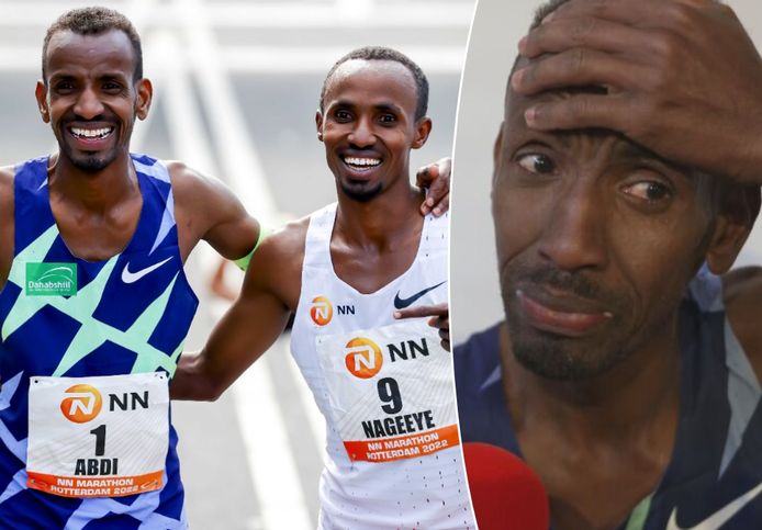 Links: Bashir Abdi met winnaar Abdi Nageeye.
